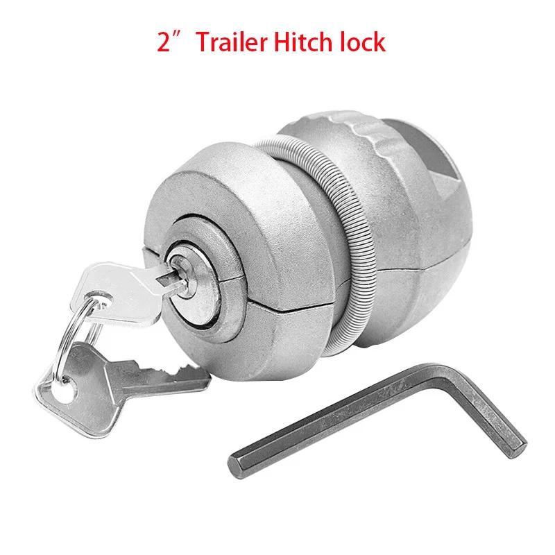 Insertable Hitch Coupling Lock Trailers Ball Lock Matching2\u201d Coupler Anti-theft Device for Caravan RV Parts and Acce